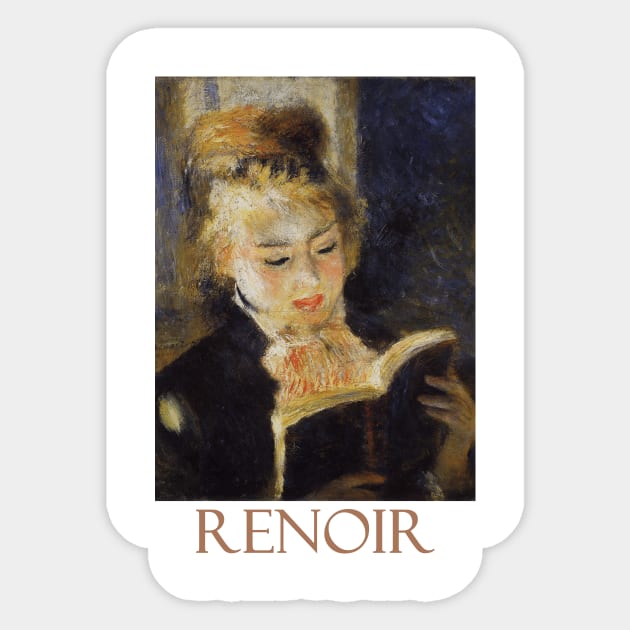 The Reader by Pierre-Auguste Renoir Sticker by Naves